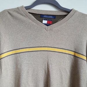Tommy Hilfiger Vneck Long Sleeve Cotton Sweater